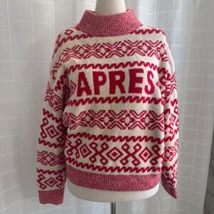 Target A New Day Apres Sweater Fair Isle Womens Medium Turtleneck Soft Winter
